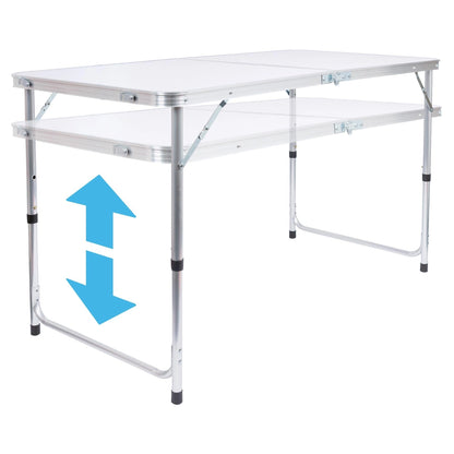 Height Adjustable Folding Picnic Table - 120cm (4ft)