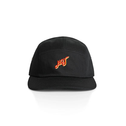 Hoy Classics Embroidered Five Panel Hat - Black / Sunrise