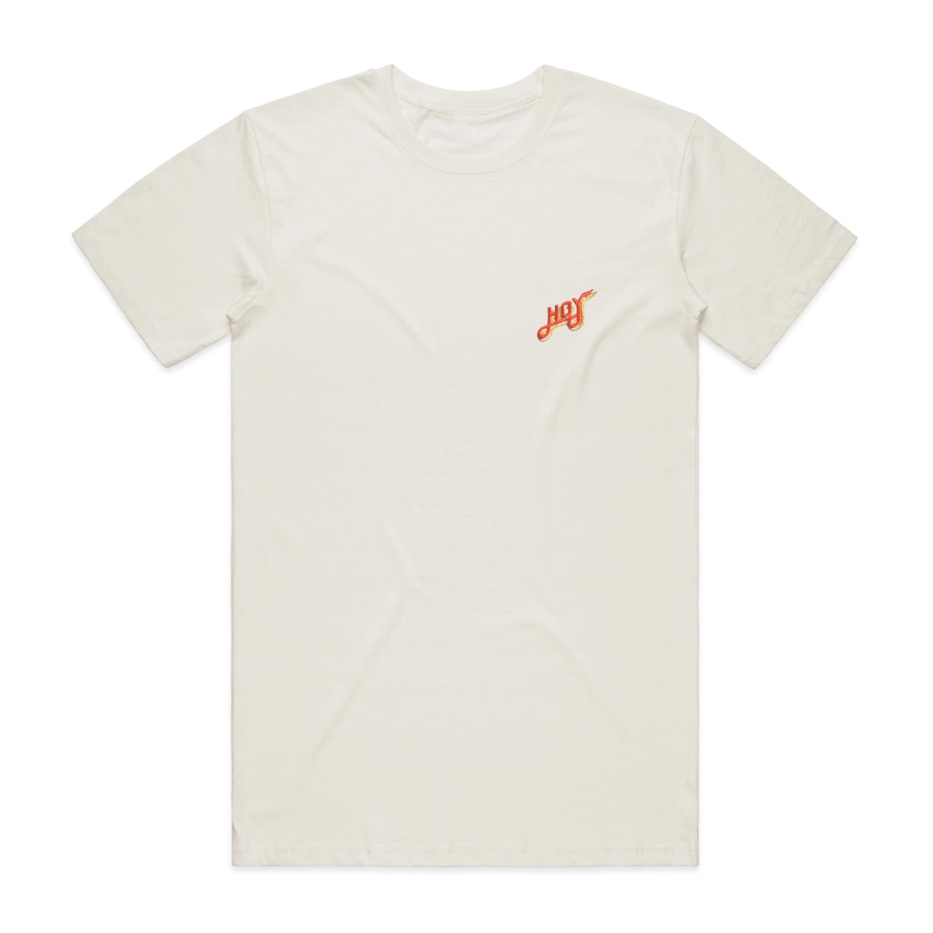 T-shirt bio brodé Hoy Classics - Naturel / Lever de soleil