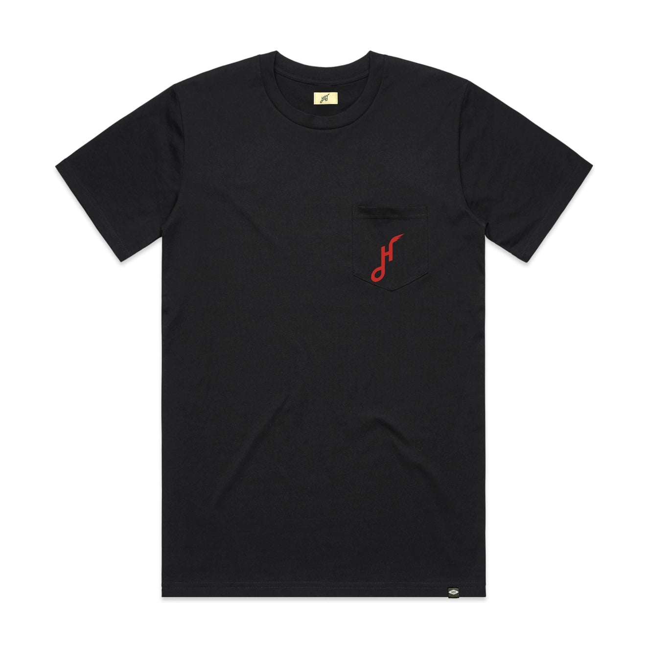 T-shirt à poche Hoy Downtown - Noir / Rouge