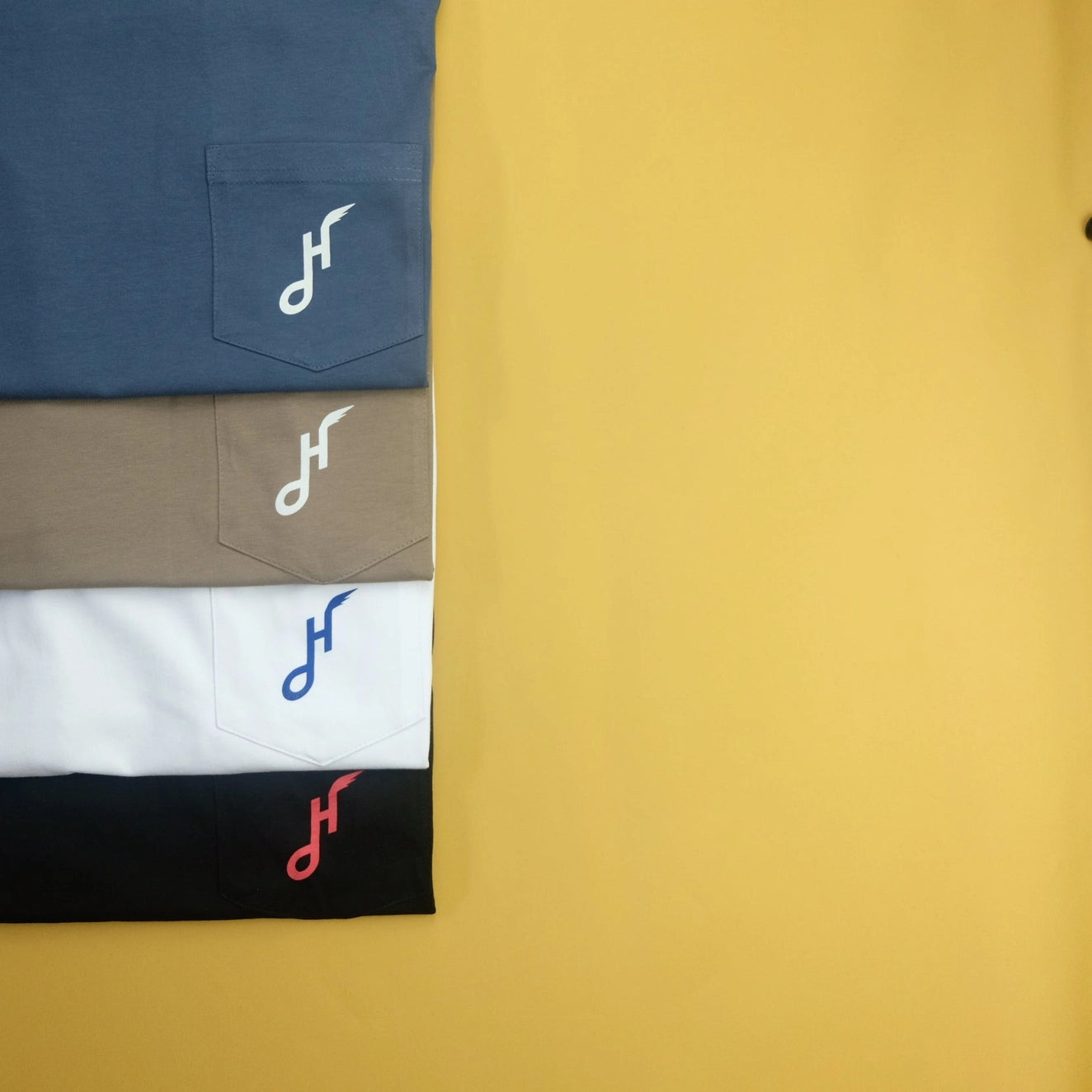 T-shirt à poche Hoy Downtown - Noir / Rouge