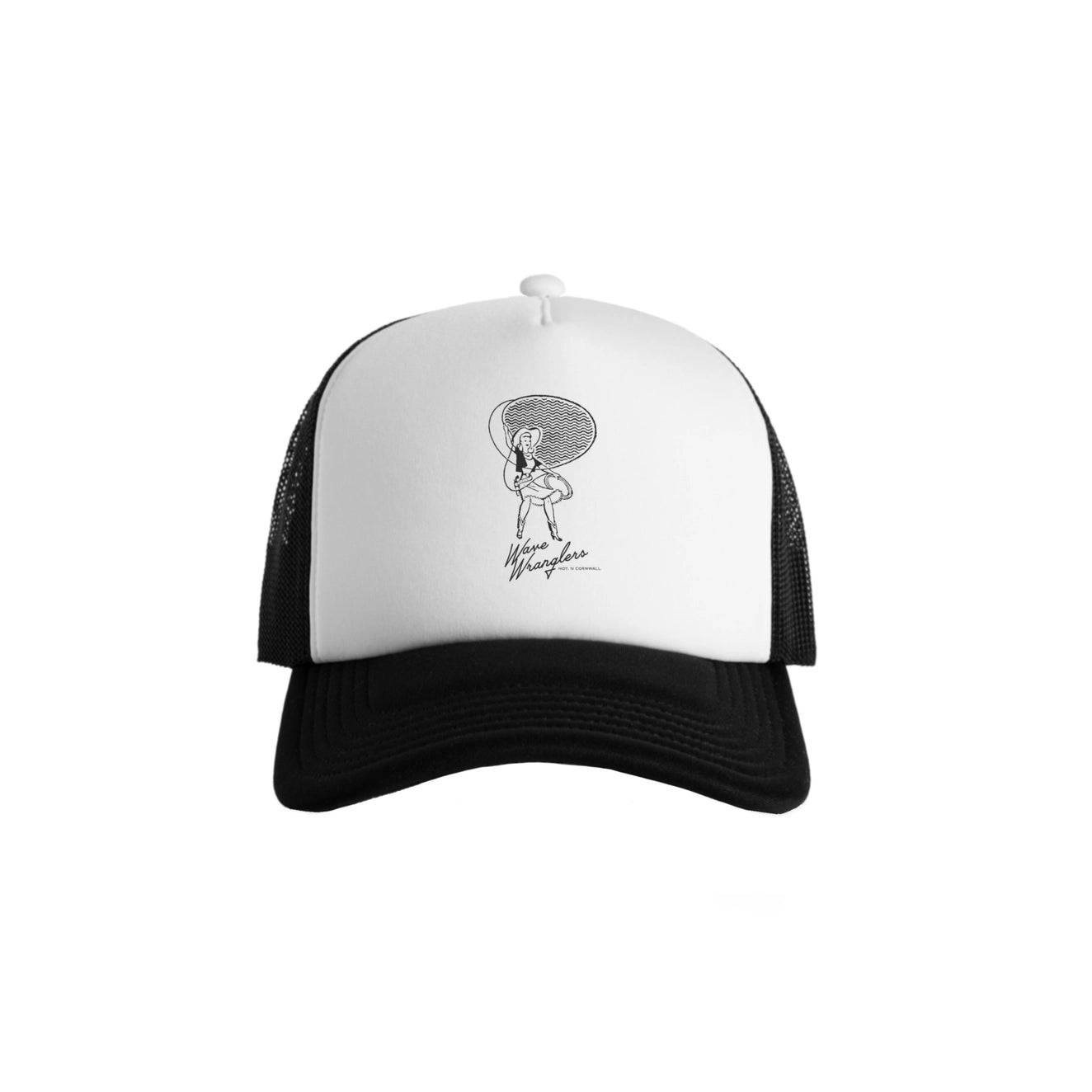 Hoy Wave Wranglers Trucker Hat - White / Black