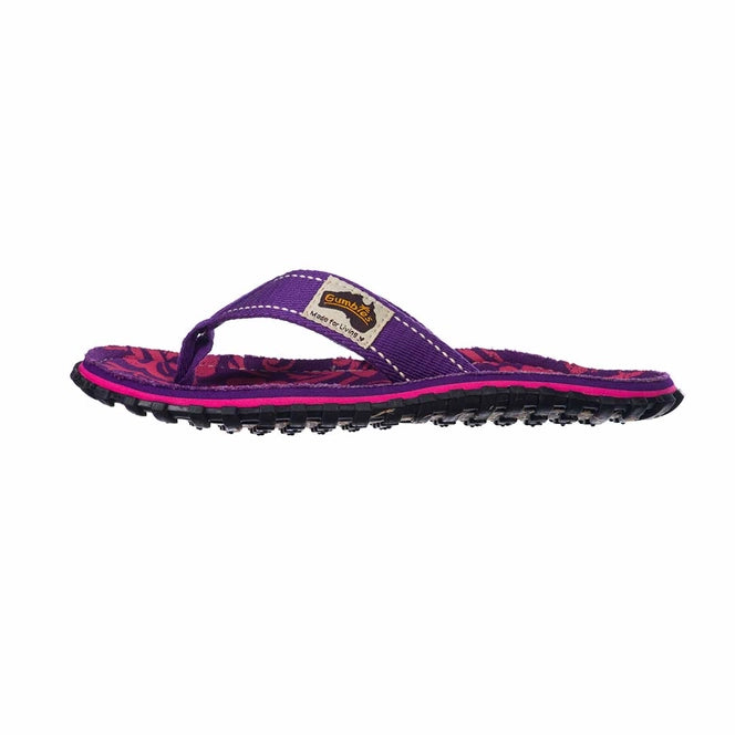 Islander Flip-Flops - Children's - Purple Hibiscus