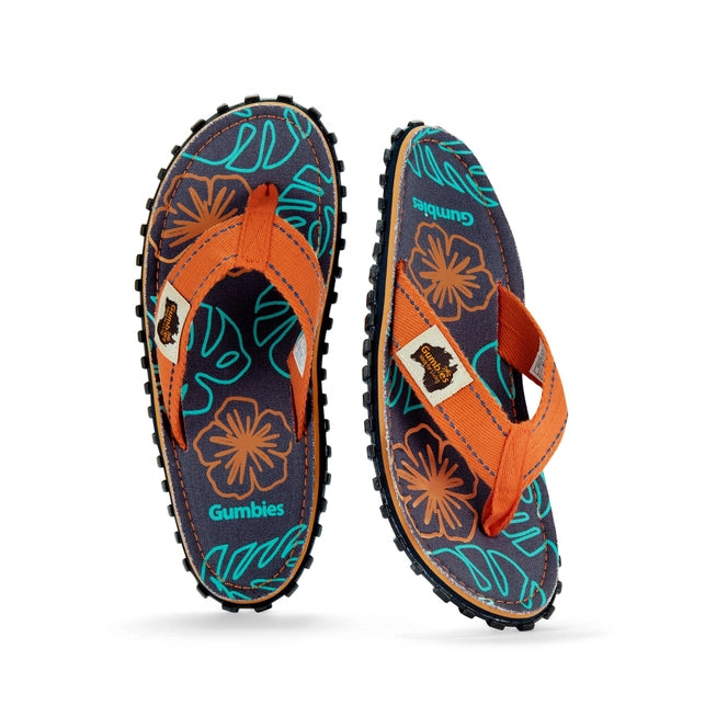 Chanclas Islander para hombre, color naranja hibisco