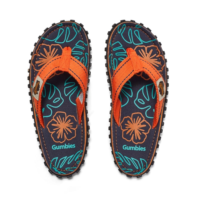 Chanclas Islander para hombre, color naranja hibisco