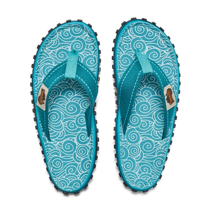 Islander Flip-Flops - Women's - Turquoise Swirls