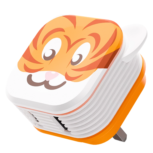 Juice Animals 30W Dual Port Usb-A/C Pd Plug - Tiger