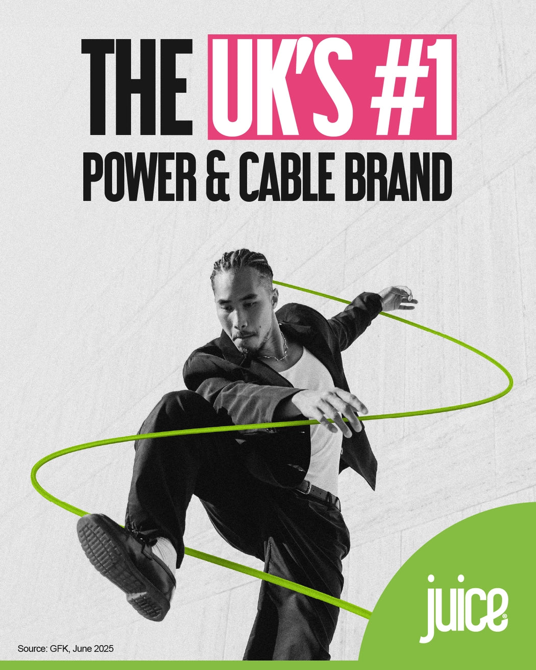 Juice Animals Lightning Braided 2m Charging Cable
