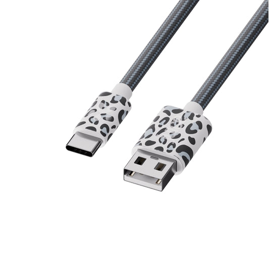 Juice Animals Type C Braided 1M Charging Cable (Snow leopard)