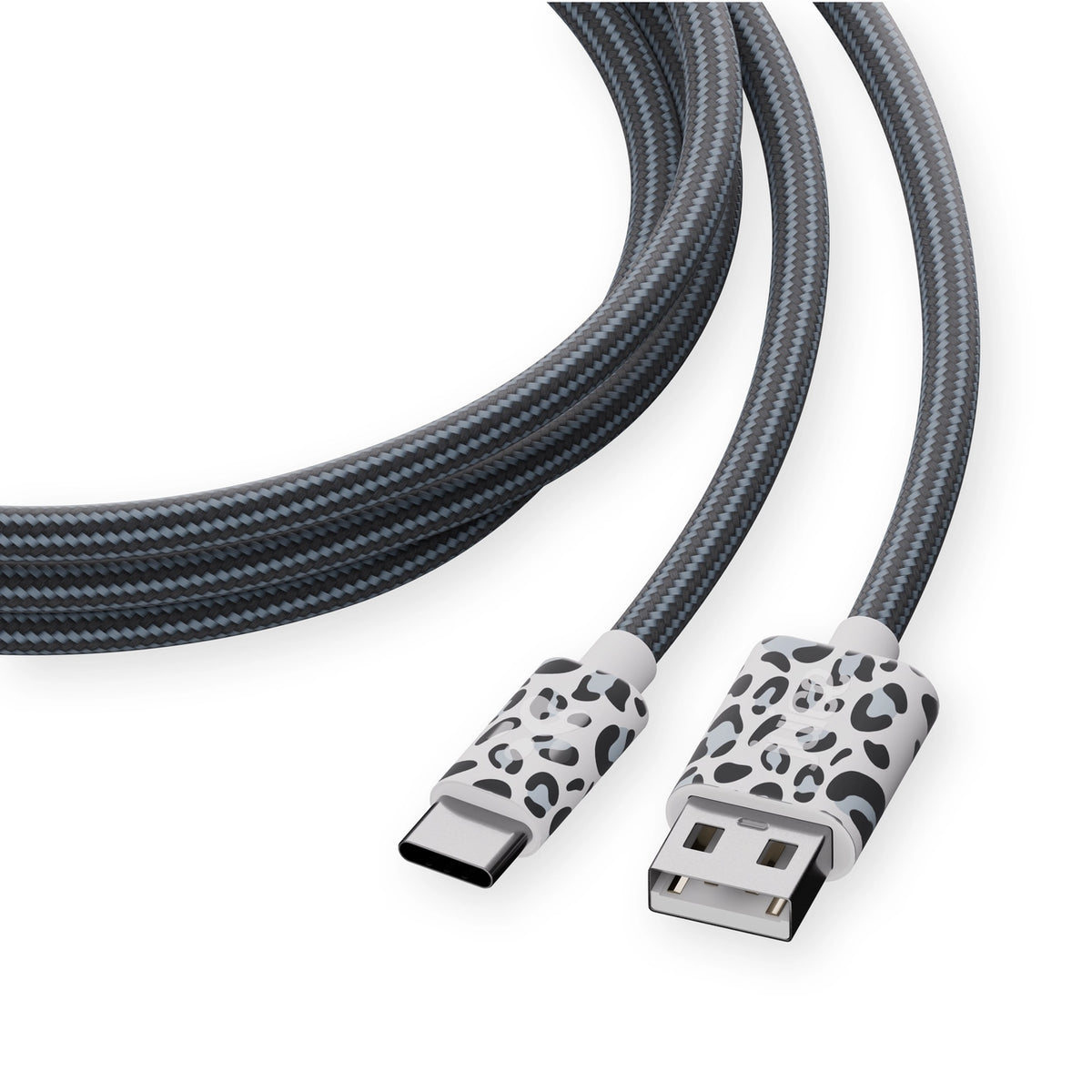 Juice Animals Type C Braided 1M Charging Cable (Snow leopard)