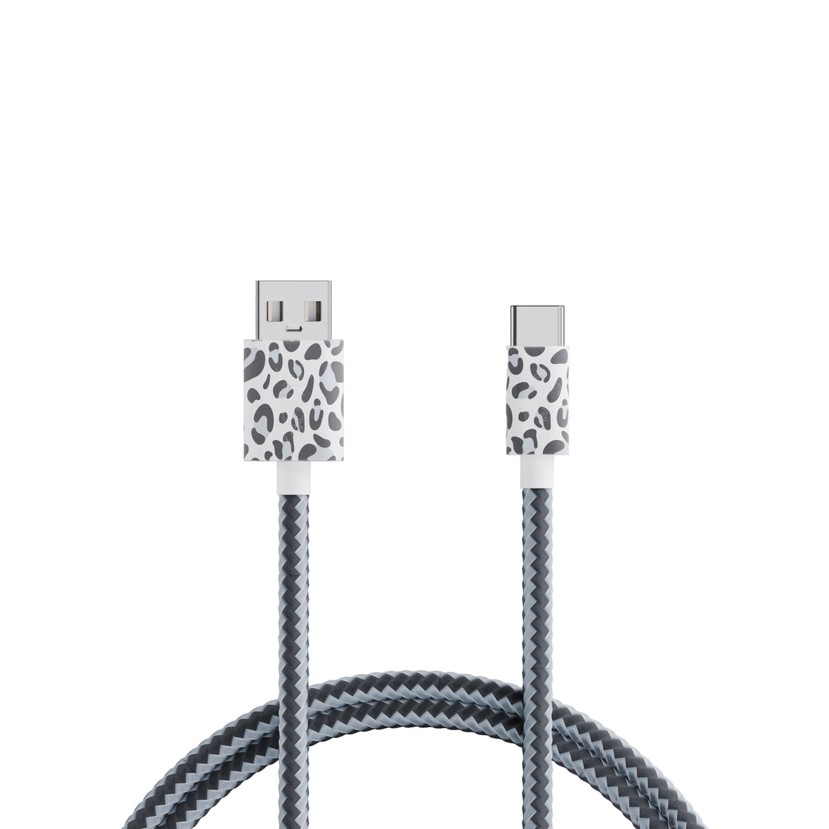 Juice Animals Type C Braided 1M Charging Cable (Snow leopard)