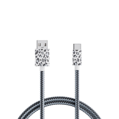 Juice Animals Type C Braided 1M Charging Cable (Snow leopard)