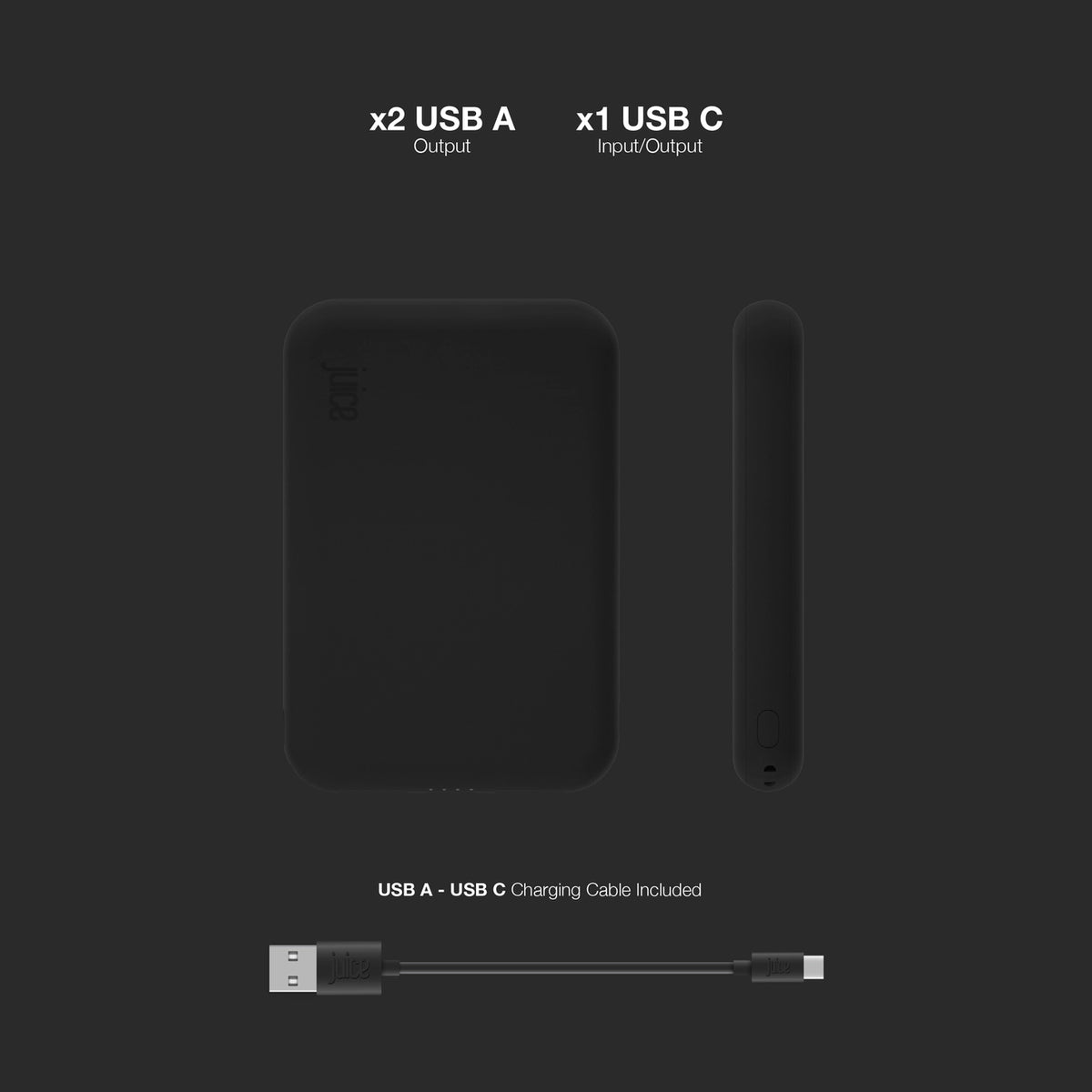 Juice Eco 2 Charge Power Bank – 5000mAh (Black)
