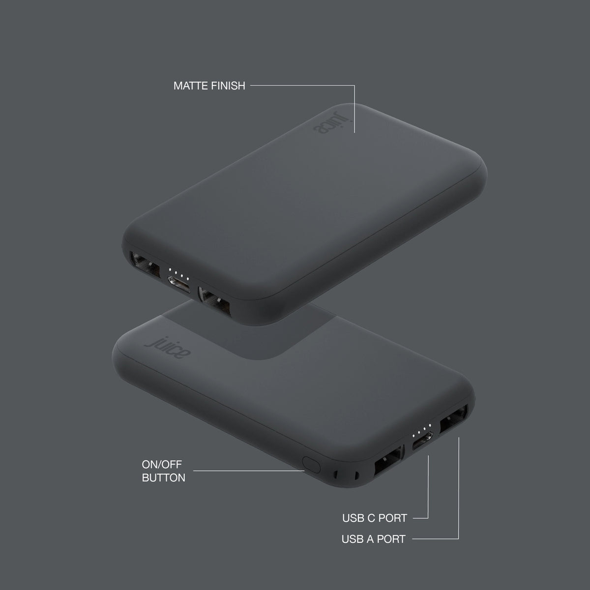 Juice Eco 2 Charge Power Bank – 5000mAh (Grey)