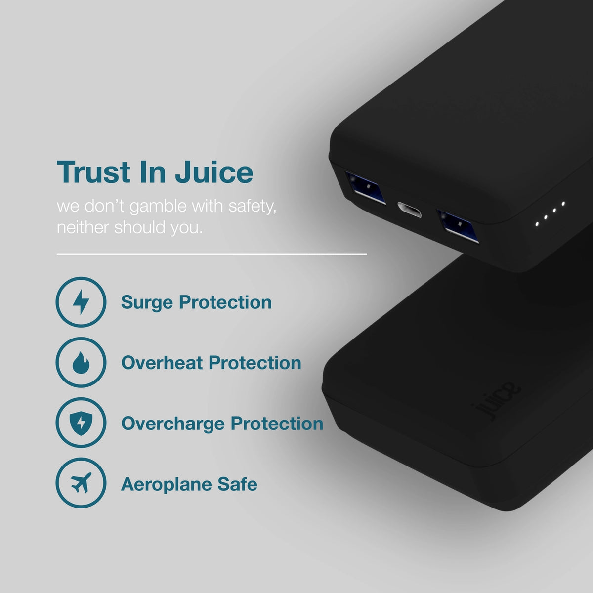 Juice Eco 3 Charge Power Bank – 10,000mAh (Black)