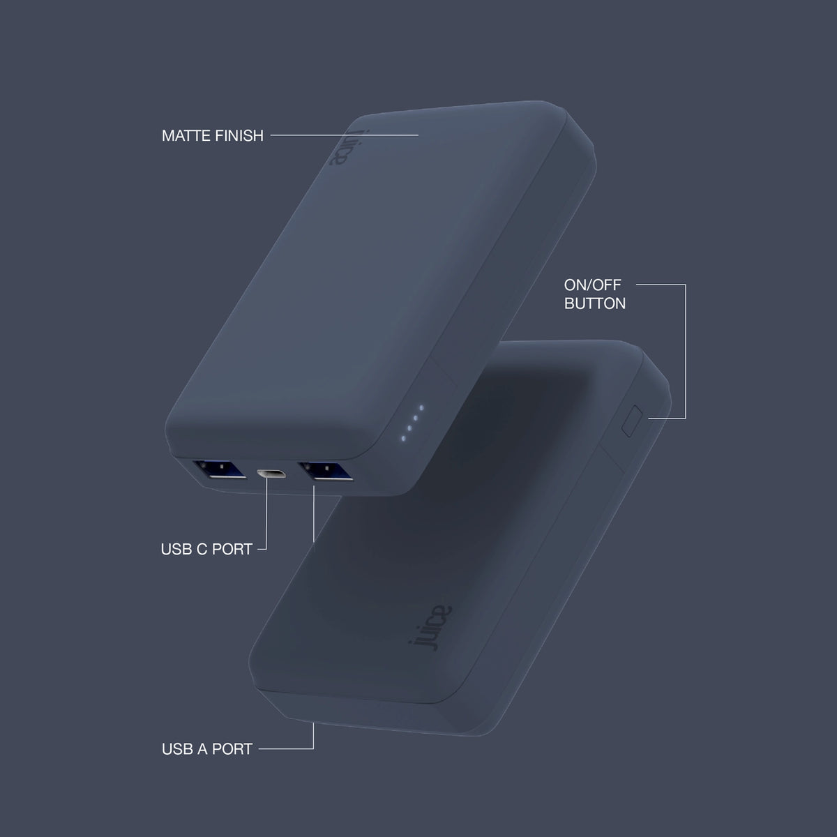 Juice Eco 3 Charge Power Bank – 10,000mAh (Navy)
