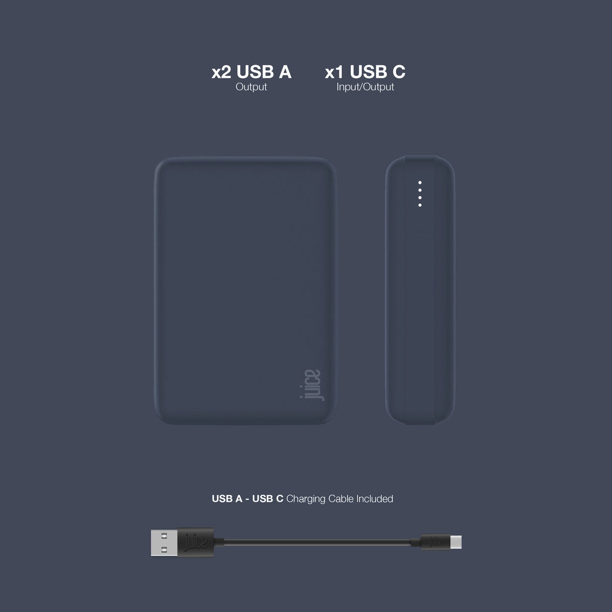 Juice Eco 3 Charge Power Bank – 10,000mAh (Navy)