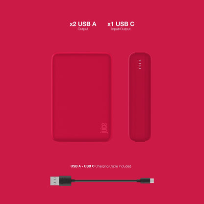 Juice Eco 3 Charge Power Bank – 10,000mAh (Red)