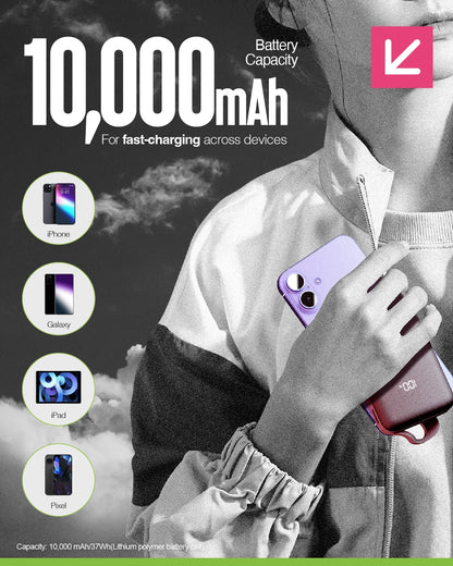 Juice Integrated 2 Charge Power Bank – 10,000mAh (Black)