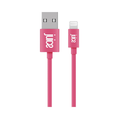 Juice Apple Lightning Charging Cable 3m (Pink)