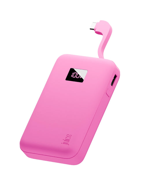 Juice Integrated 2 Charge Power Bank – 10,000mAh (Pink)