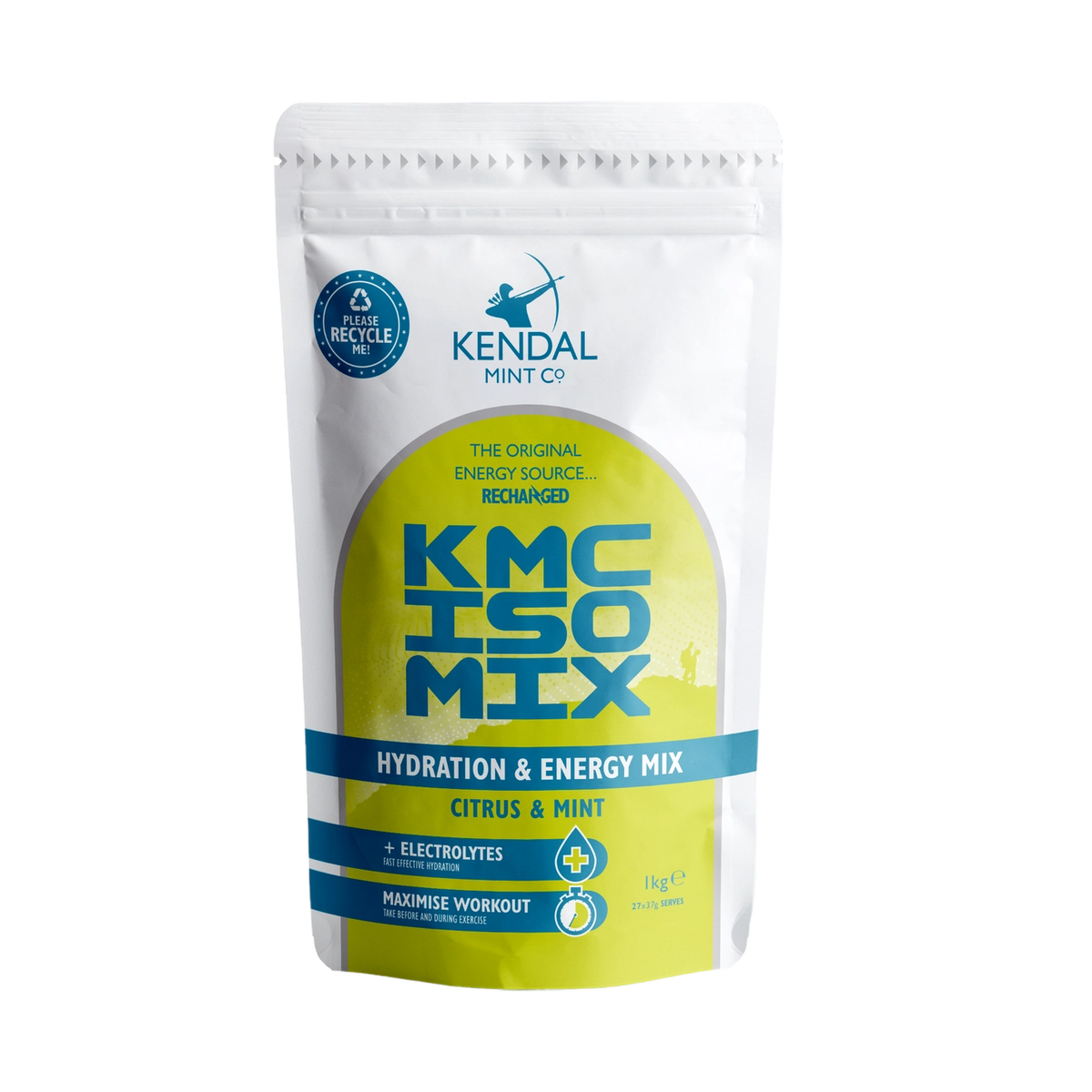 KMC ISO MIX Isotonic Hydration Recyclable Pouch 1kg - 27 Serves