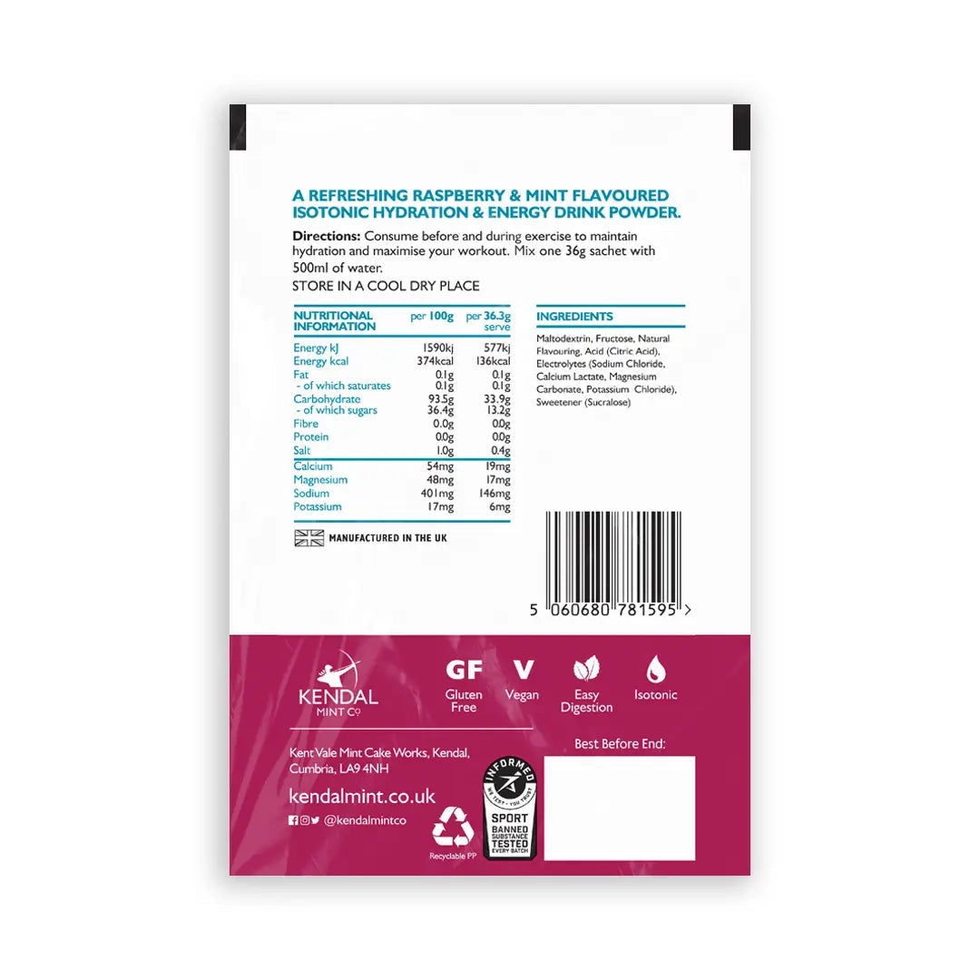 KMC ISO MIX +Electrolytes +DualCharge Carbs - Raspberry Mint [NEW 100% Recyclable]