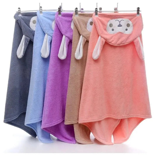 Kids Coral Fleece Towel | Baby Poncho Fleece Towel