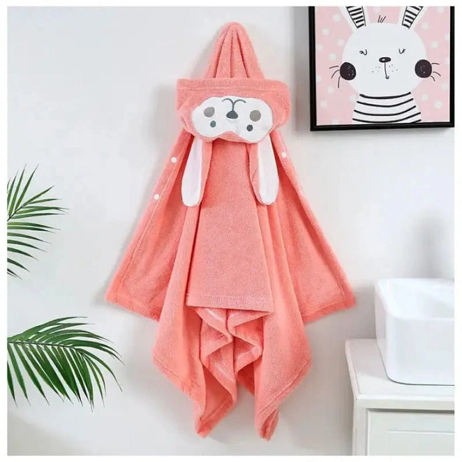 Kids Coral Fleece Towel | Baby Poncho Fleece Towel