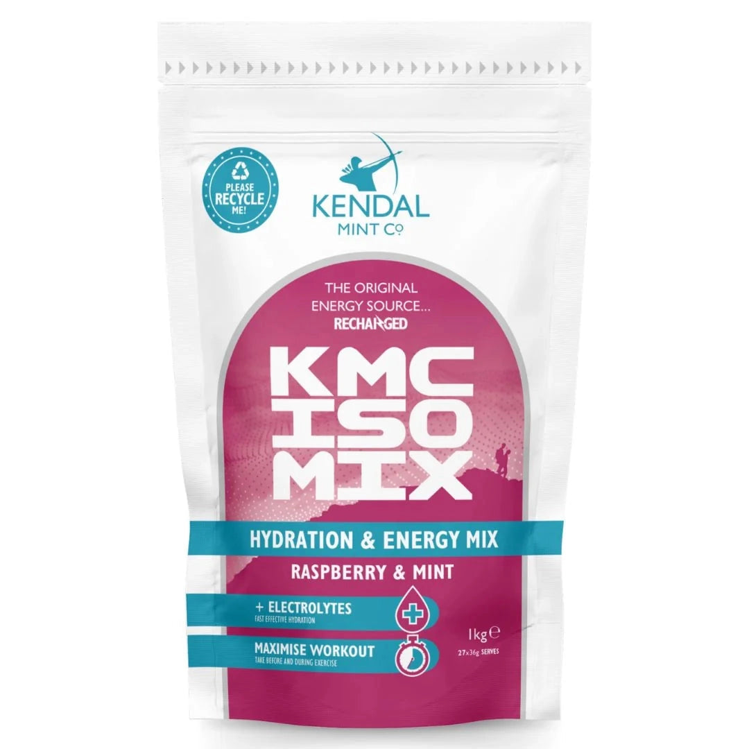 KMC ISO MIX Isotonic Hydration (Raspberry & Mint) Recyclable Pouch 1kg - 27 Serves