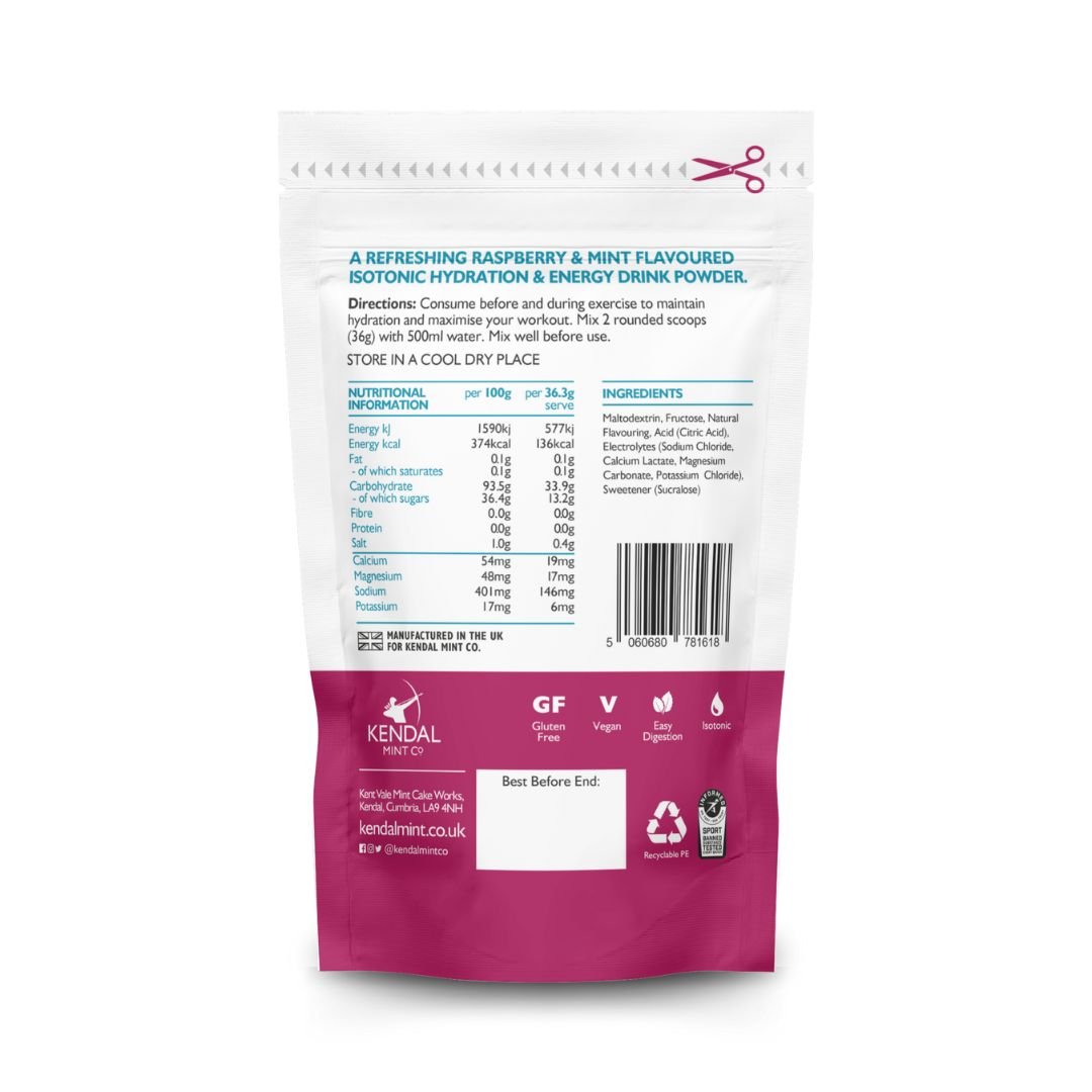 KMC ISO MIX Isotonic Hydration (Raspberry & Mint) Recyclable Pouch 1kg - 27 Serves