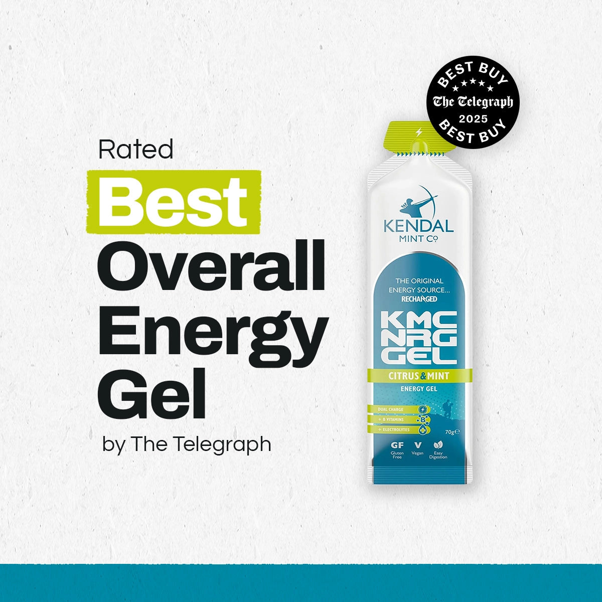 Kmc Nrg Gel Citrus & Mint Caffeine Energy Gel 70g (Recharged)