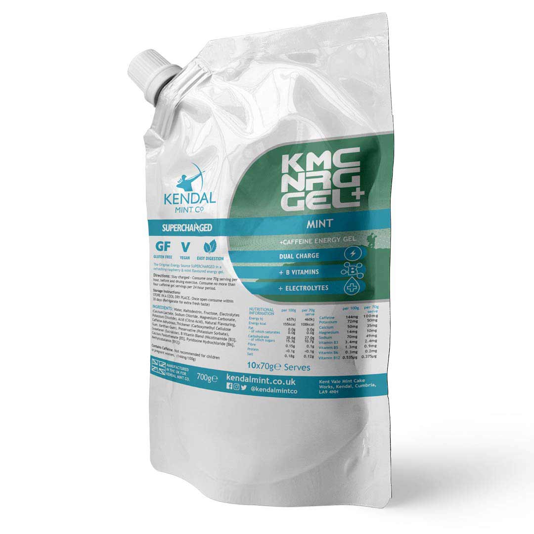 Kmc Energy Gel - Reusable Energy Gel Refill Bulk Pouch Vegan (Mint Caffeine)