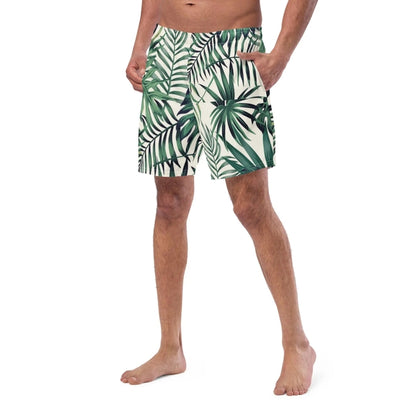 Men Swimming Shorts Design | Leaf Prints Swimsuit