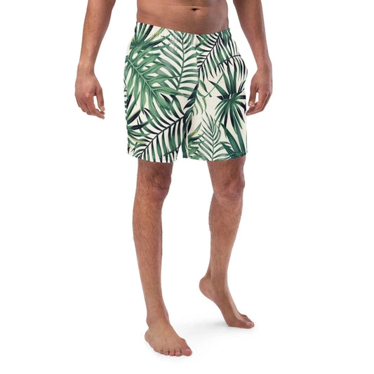 Men Swimming Shorts Design | Leaf Prints Swimsuit