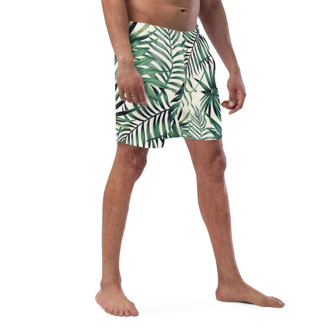 Men Swimming Shorts Design | Leaf Prints Swimsuit