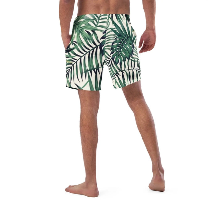 Men Swimming Shorts Design | Leaf Prints Swimsuit