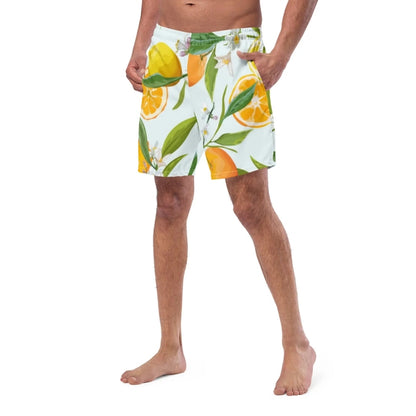 Men Swimming Shorts Design | Lemon Orange Swimsuit Design