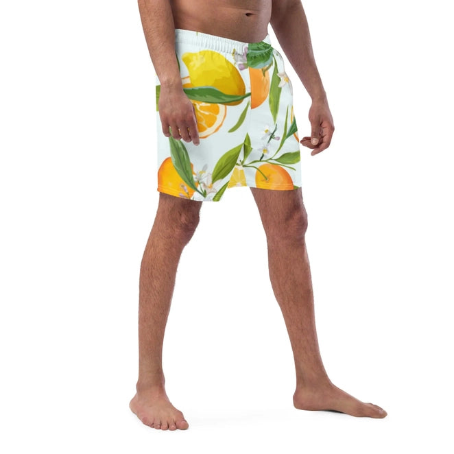 Men Swimming Shorts Design | Lemon Orange Swimsuit Design