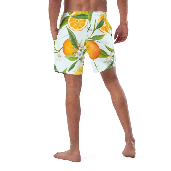 Men Swimming Shorts Design | Lemon Orange Swimsuit Design