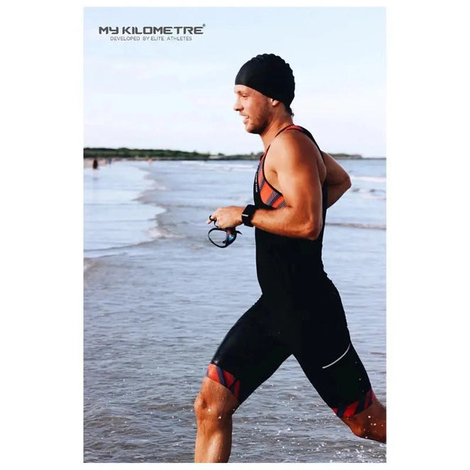 Men Triathlon Suit Sleeveless | Tri Race Suit Skinsuits (Swim, Cycle, Run)