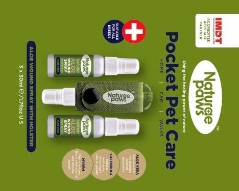 Nature Paws Pocket Pet Care – Aloe Wound Spray with Keyring