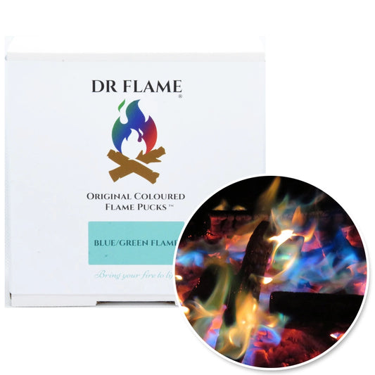 Original Colour Flame Pucks - Blue Green