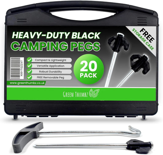 Pack of 20 Heavy Duty Tent Pegs - Hard Ground Camping Pegs