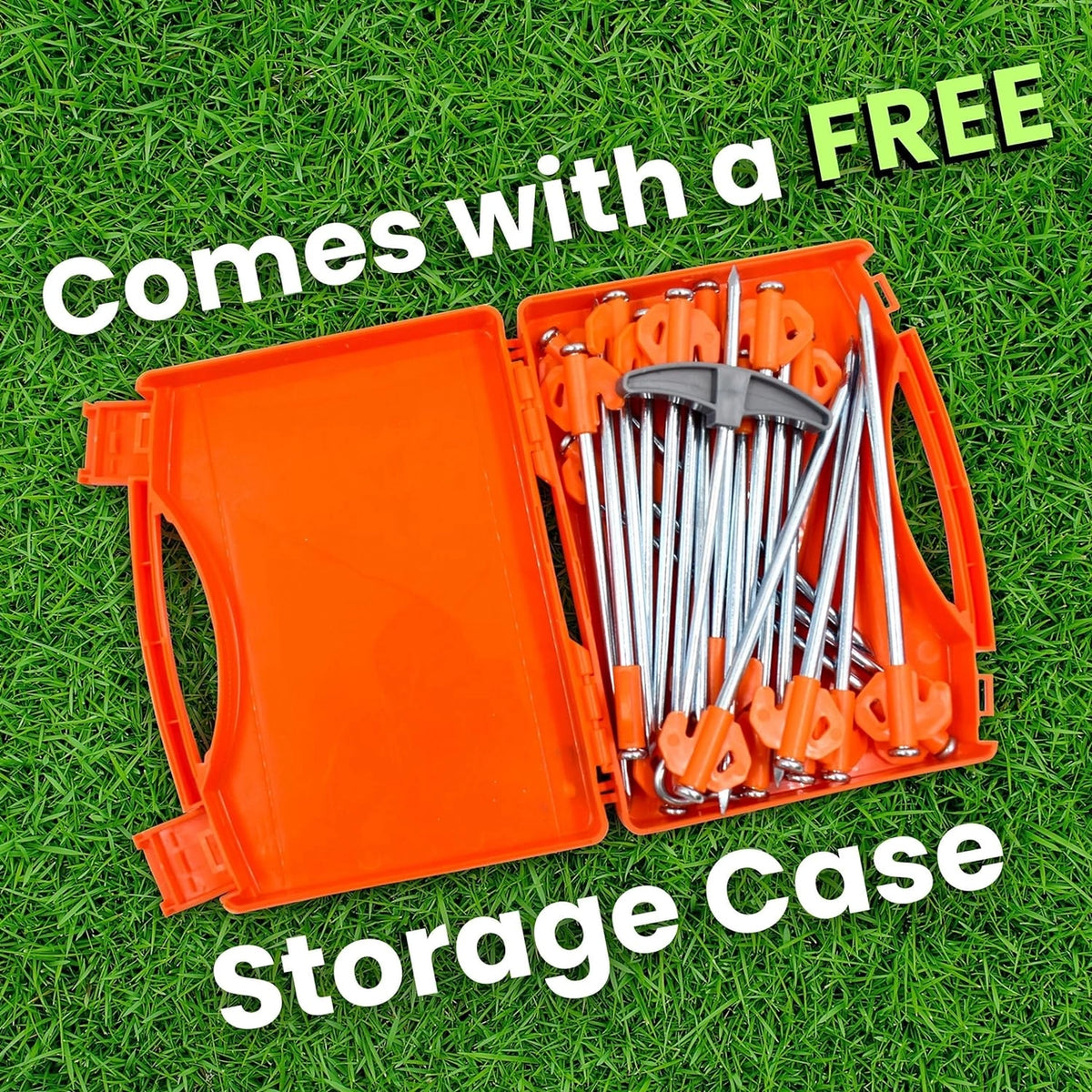 Pack of 20 Heavy Duty Tent Pegs - Hard Ground Camping Pegs