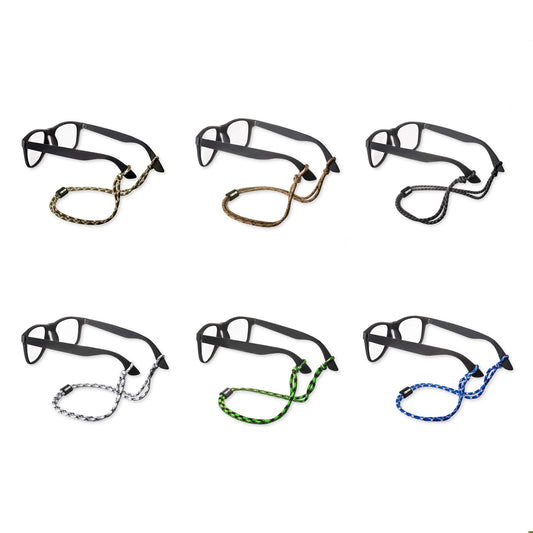Paracord Eyewear Retainer, Assorted Pack with Braided Design