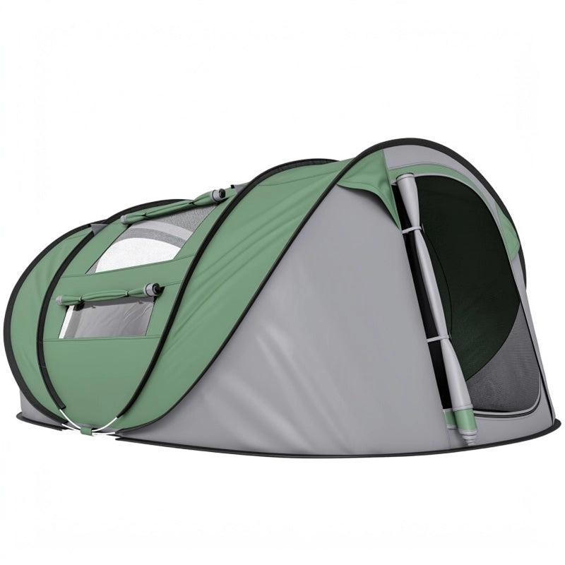 Pop-Up Camping Tent For 3-4 Person, Dark (Green)