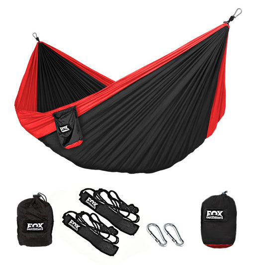 Single Hammock - Red Black