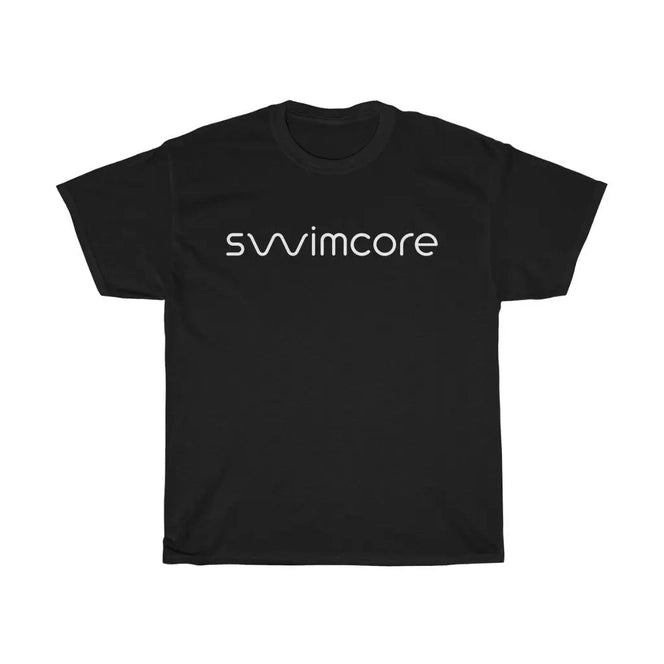 Swimcore T-Shirt Black | Unisex Heavy Cotton Tee