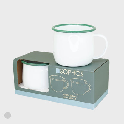 Twin Pack Enamel 400ml Mugs
